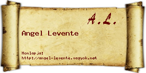 Angel Levente névjegykártya